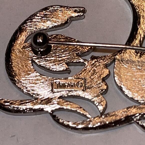 Crown Trifari dancing bird silver tone birds - Picture 4 of 11